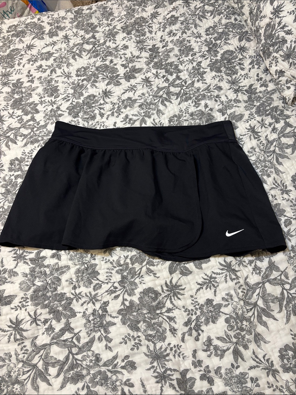 Nike Black Women's plus size swim bottoms with Swoosh